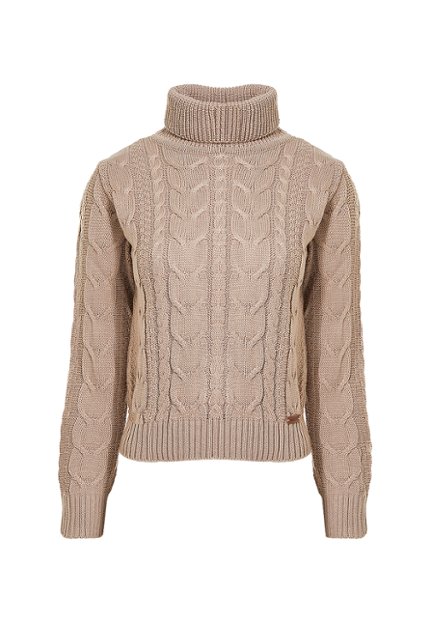 SWE0110-CAM Sweater Cuello Tortuga Mujer Casual