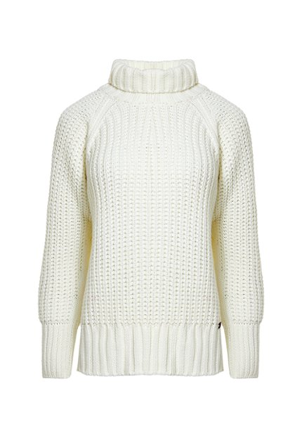 SWE0111-NAT Sweater Cuello Tortuga Mujer Casual