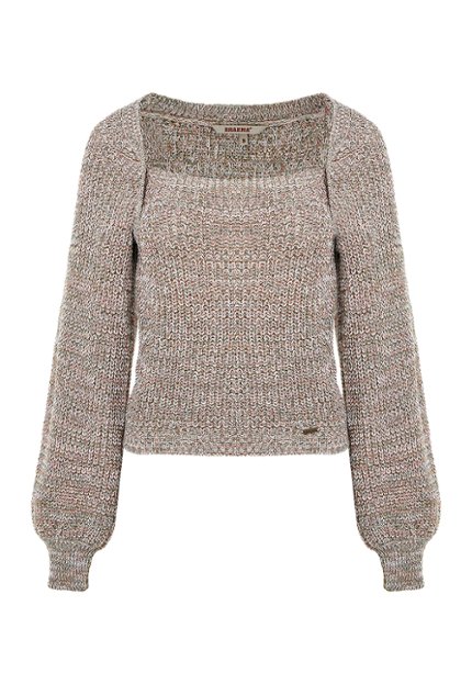 SWE0112-ARE Sweater Mujer Escote Cuadrado
