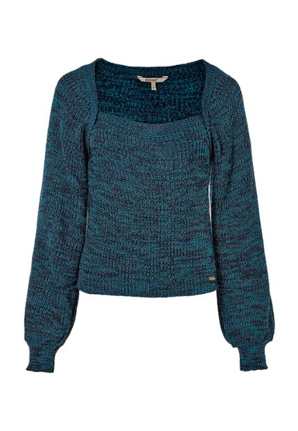 SWE0112-TUQ Sweater Mujer Escote Cuadrado