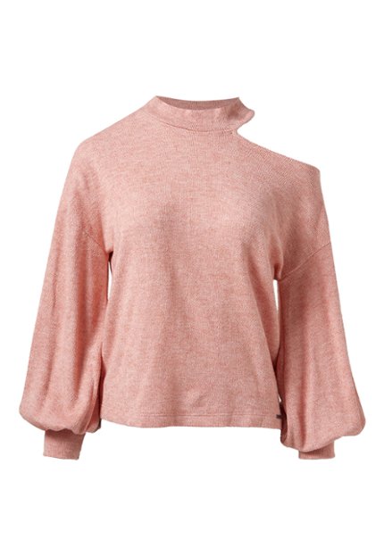 BLU0083-ROS Women's Long Sleeve Blouse