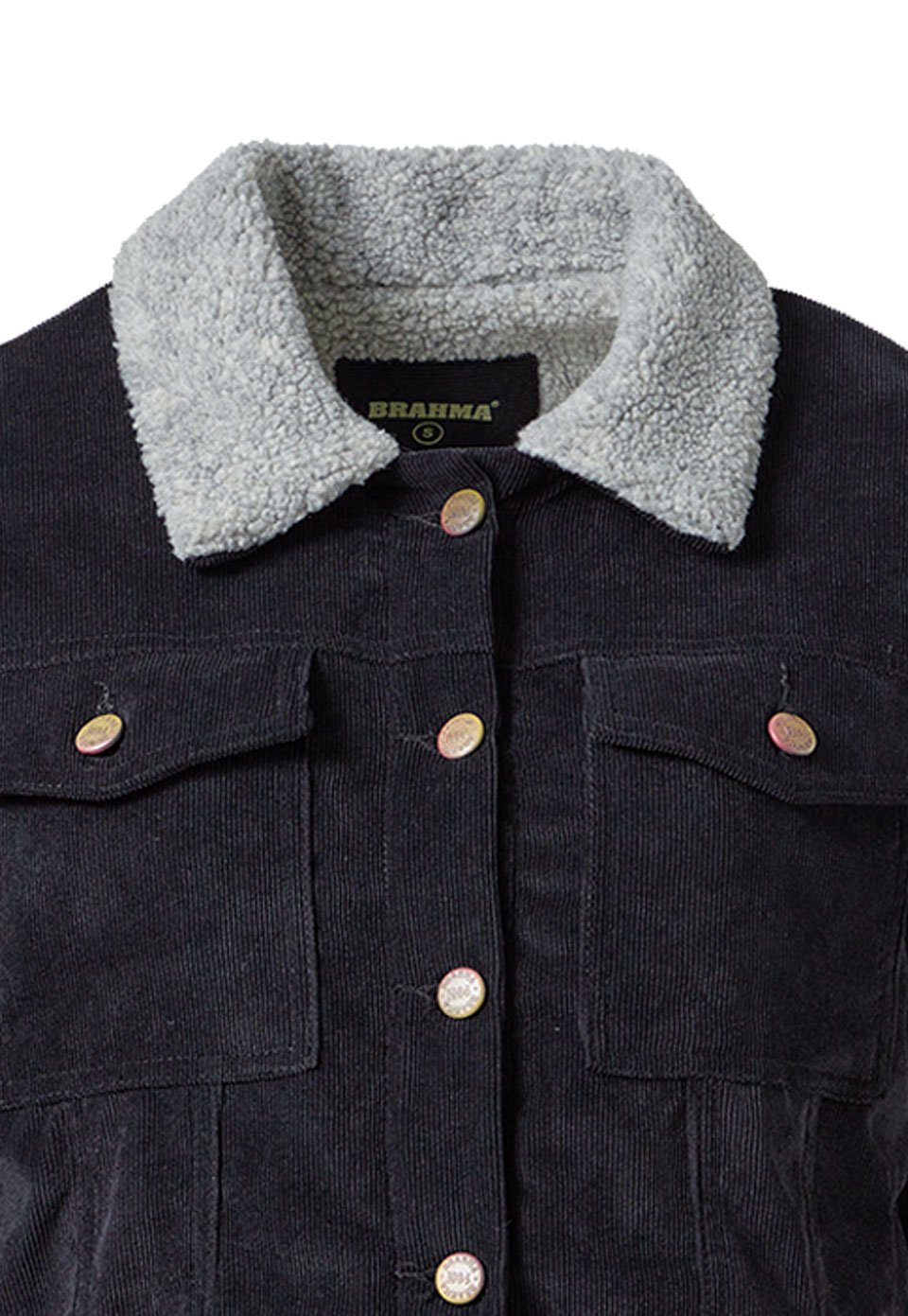 Brahma Página Oficial CHQ0060-NEG Chaqueta Mujer en Pana