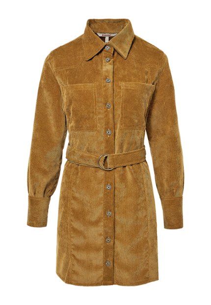 VES0025-OLI Women's Corduroy Dress