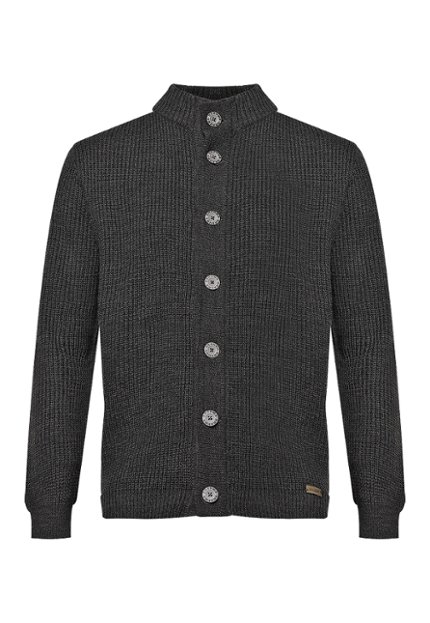 SWE0115-GRO Sweater Abierto Hombre