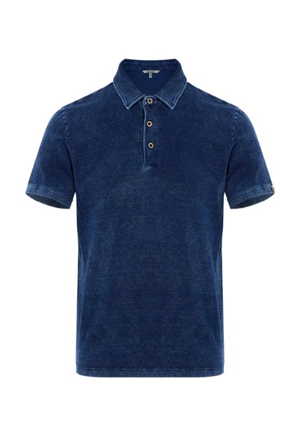 CMS0044-AZI Camiseta Polo Hombre
