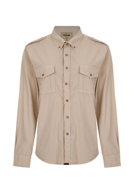 CAM0227-BEI Camisa Manga Larga Hombre