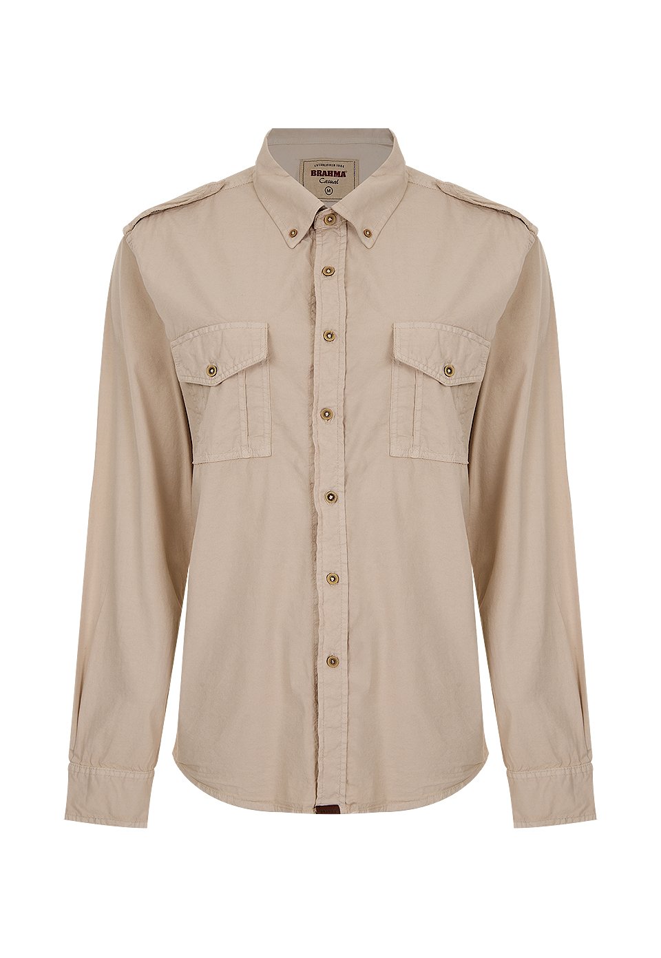 CAM0227-BEI Camisa Manga Larga Hombre