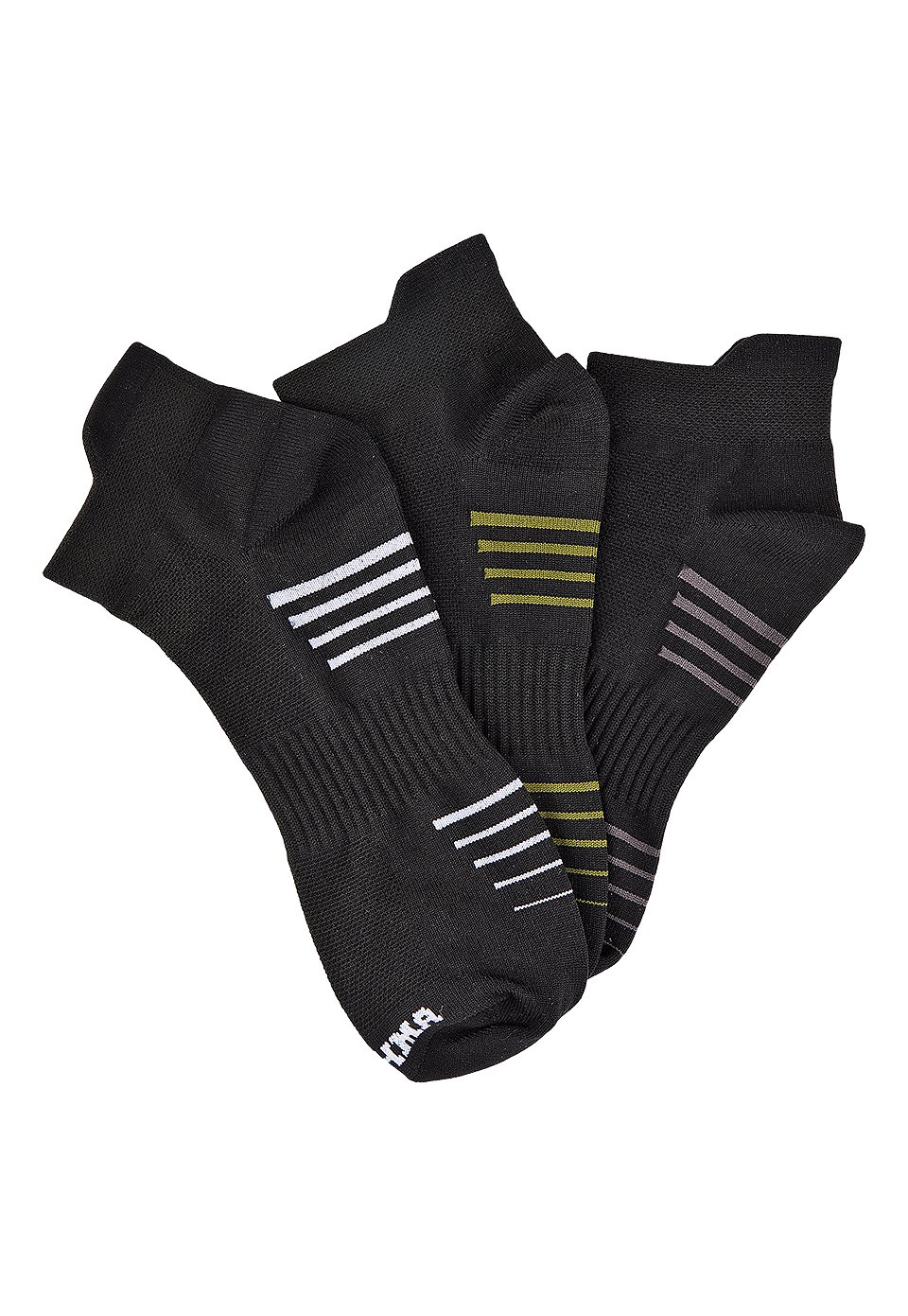 PRE0063-NEG Medias Tobilleras Unisex (Pack 3 pares surtidos)