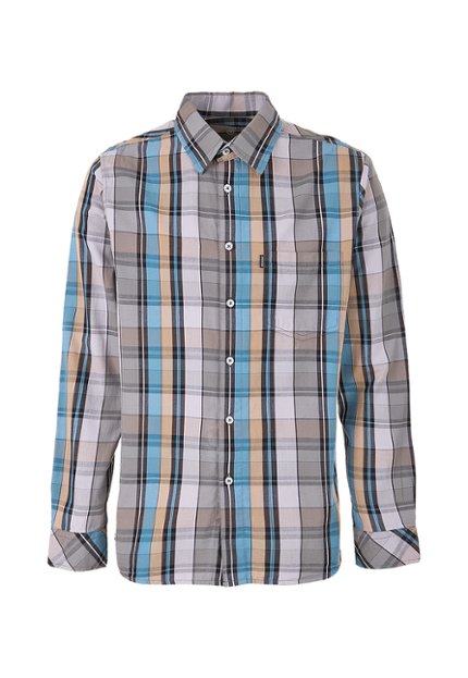 CAM0257-GRI Camisa Manga Larga Hombre
