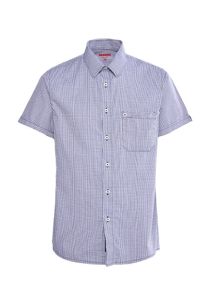 CAM0245-AZU - Camisas Manga Corta Hombre