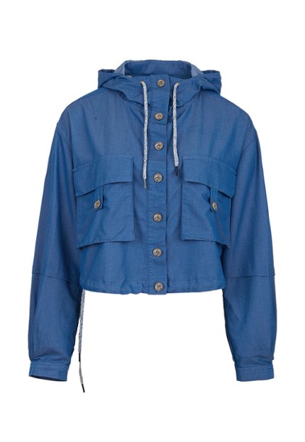 CAM0268-AZI Camisa Manga Larga Mujer