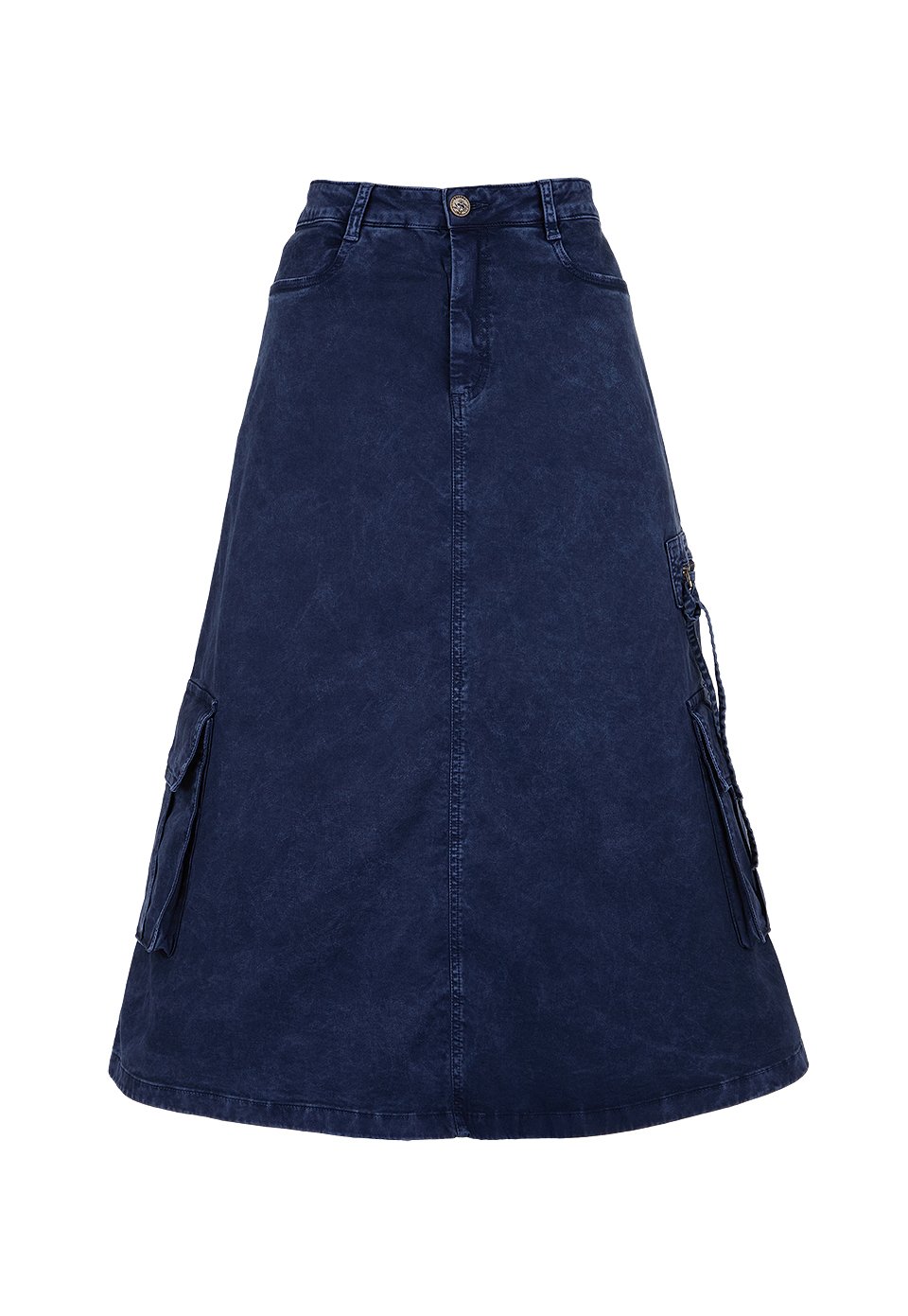 FAL0013-AZU Falda Larga Mujer
