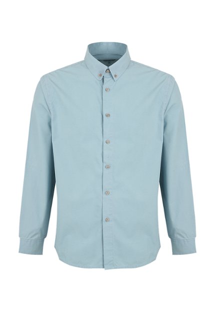 CAM0270-AZU Camisa Manga Larga Hombre